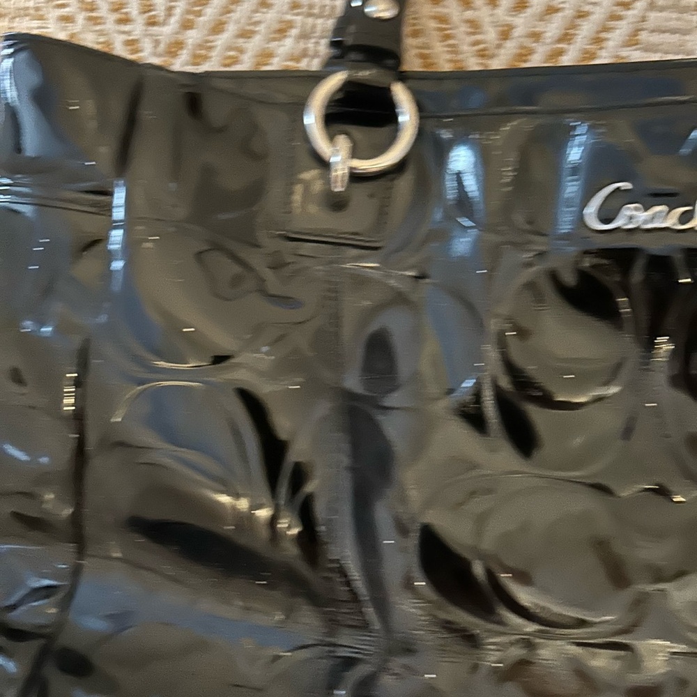 Coach black patent leather bag - Picture 3 of 7